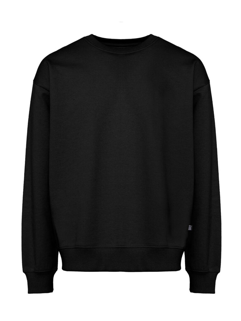 Pure Waste Men's unisex black loose fit recycled cotton sweatshirt